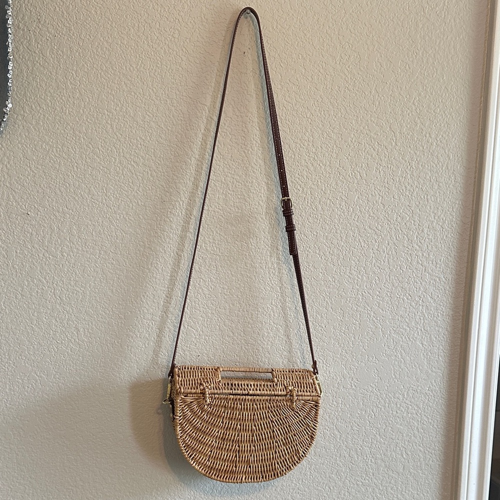C&C California Tan Woven Crossbody Bag